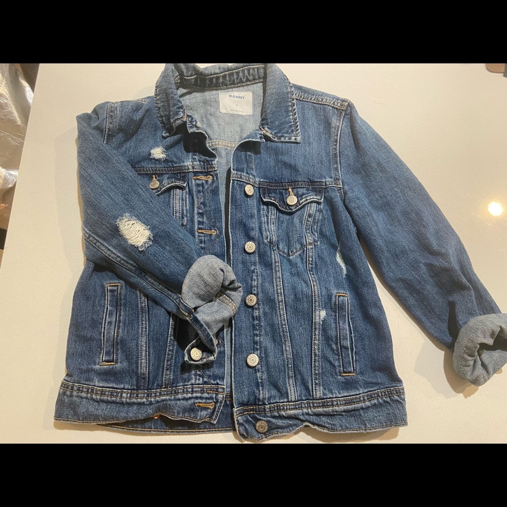Old Navy Distressed Denim Jacket